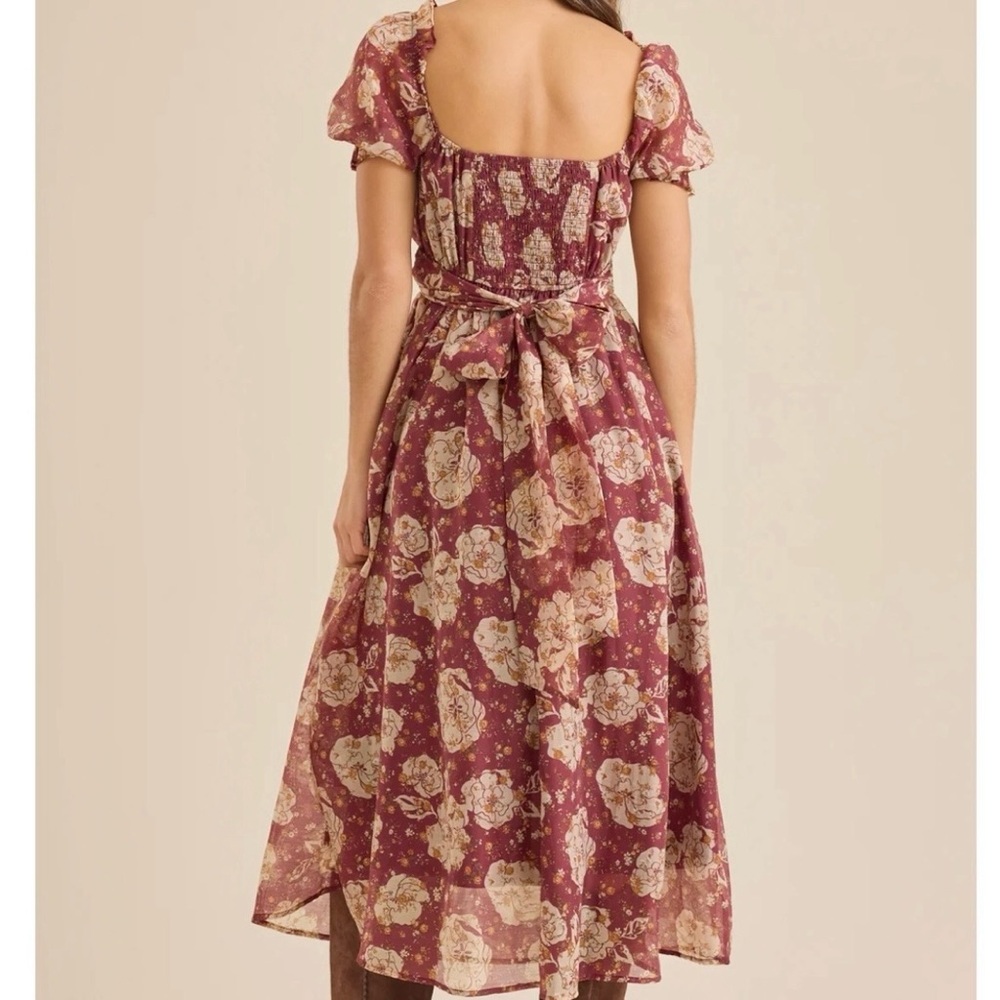 Altar'd State Burgundy Floral Maxi Dress - Picture 4 of 7